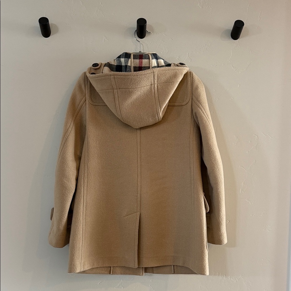 Women's Burberry Brit Wool Tan Toggle Coat - Picture 4 of 8